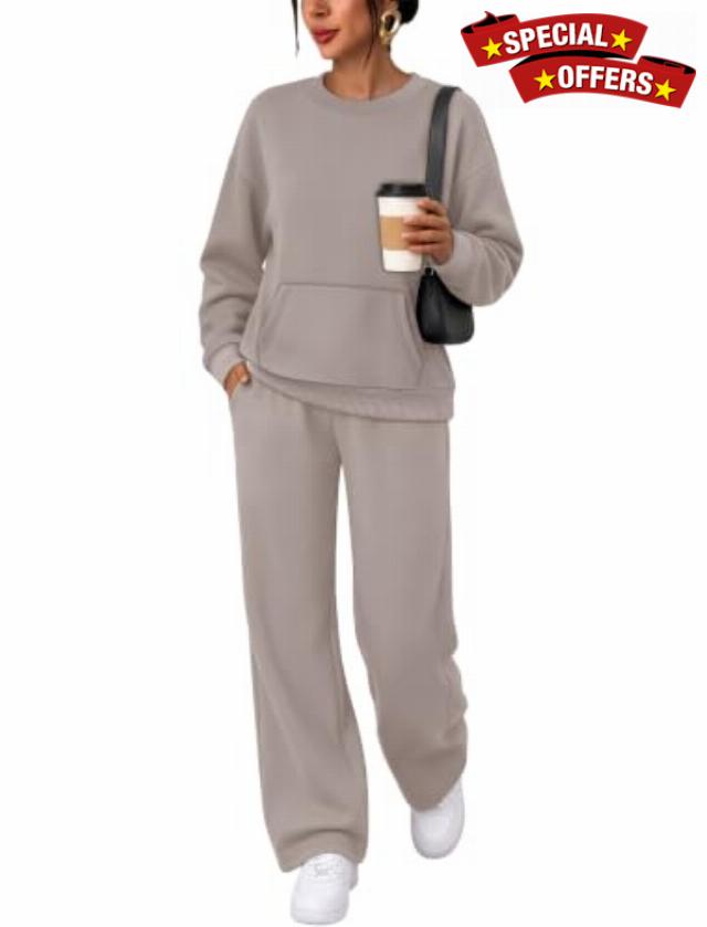 Sampeel Sweatsuits Women 2 Piece Outfit Lounge Sets Tracksuits Fall Fashion                                                          Matchiong Fashion Clothing