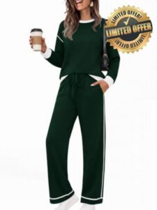 Chulianyouhuo Women 2 Piece Sweatsuit Sets 2026 Airport Travel Outfits                                                          Casual Tracksuit Soft Lounge Sets