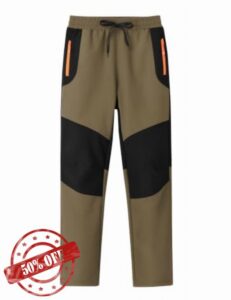 MoFiz Boys Snow Ski Pants Fleece Waterproof Winter Outdoor Hiking Pants