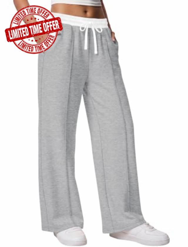Sampeel Sweatpants Women Wide Leg Baggy Pants Lounge Fall Outfits Pockets                                                          Fashion Clothing