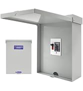 100 Amp Disconnect Switch Box, 120/240V 3 Pole Heavy Duty Safety Switch with Ground, Multi-Safety...