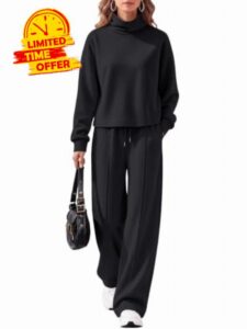 EFAN Womens Mock Neck Sweatsuit 2 Piece Modal Blend Lounge Sweat Sets 2026                                                          Comfort fabric