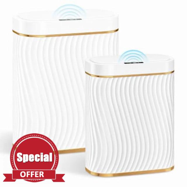2.6 +5 Gallons Automatic Bathroom Trash Can with Touchless Lid