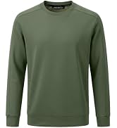 M MAELREG Men's Crewneck Sweatshirt Stretch Golf Pullover with Zip Pockets | Solid Color Medium W...