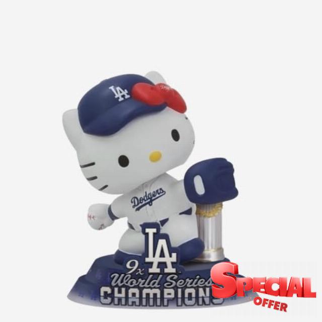 Hello Kitty Los Angeles Dodgers 9X World Series Champions Mini Bobblehead MLB Baseball