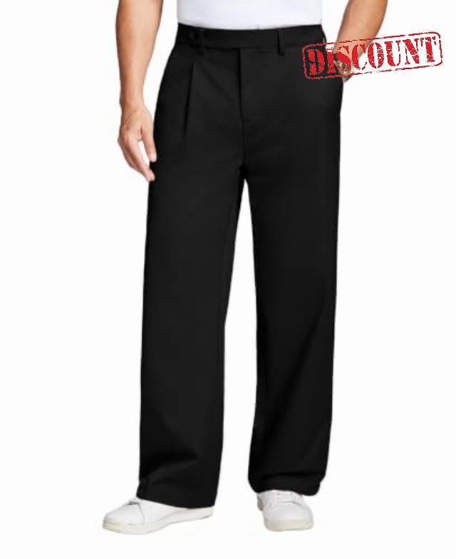 Mens Casual Baggy Dress Pants Pleated Old Money Wide Leg Trousers                                                          Lightweight