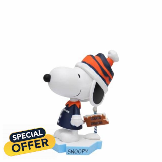 Snoopy Denver Broncos 4.5" Bobblehead NFL Football