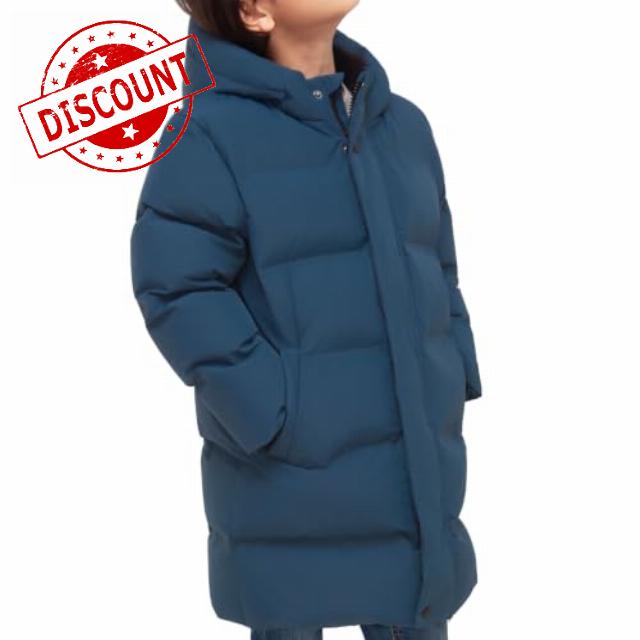 Rokka&Rolla Boys Long Seamless Puffer Jacket Fleece Lining Winter Coat                                                          Water-Resistant