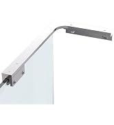 AatrixQuayn Shower Glass Support Bar, Both Sides Available, Frameless Bathroom Glass Clamp L Shap...