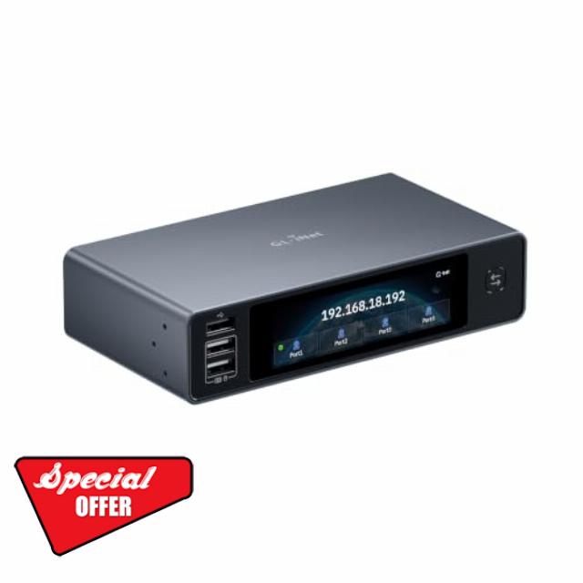 GL.iNet Comet X (GL-RM4PE) Quad-Port Remote KVM for Home Lab and IT Pro                                                          PoE powered 4-port KVM