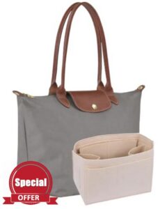 Tote Bag for Women Foldable Shoulder Bag Nylon Hobo Crossbody Bag                                                          With Organizer Insert