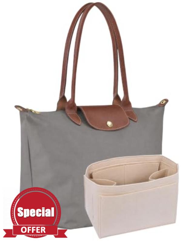 Tote Bag for Women Foldable Shoulder Bag Nylon Hobo Crossbody Bag                                                          With Organizer Insert