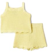 Amazon Essentials x Sofia Grainge Unisex Babies, Toddlers and Kids' Pull-on Cotton Twill Shorts