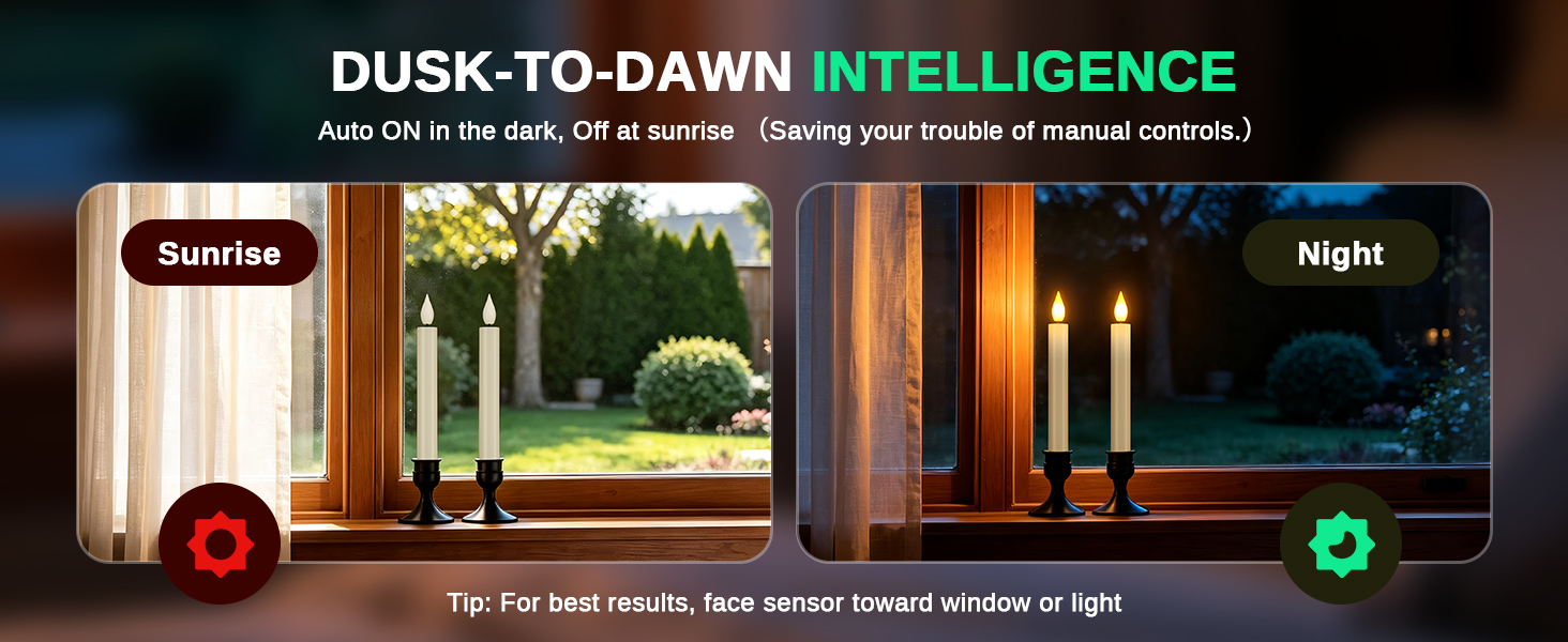 These cordless electric window candles are reusable, rechargeable and saves on batteries