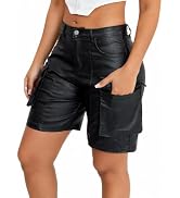 Avanova Women Faux Leather Lace Up Capri Pants High Waisted Crop Leggings | Stretchy Pleather, PU...