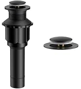 FORIOUS Bathroom Sink Drain with Overflow, Pop Up Drain Assembly with Detachable Basket Stopper, ...