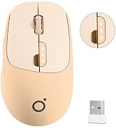Dual-Mode Bluetooth Wireless Mouse with Visible Battery Indicator - Pink | Bluetooth 5.0 & 2.4G, ...