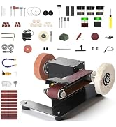AutoShark Mini Belt Sander, Electric Small Sander Knife Making Supplies, 7 Adjustable Speed Elect...