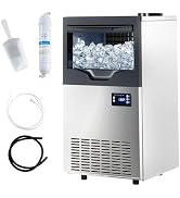 Jocisland 45L/H Commercial Soft Ice Cream Machine, 2900W 3-Flavor Ice Cream Maker, Dual Compresso...
