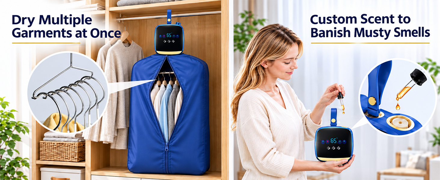 portable hanging laundry dryer small electric clothes drying unit