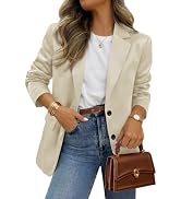 BTFBM Satin Long Sleeve Blazers for Women 2026 | Work Office Suit Jackets with Pockets,Business C...