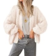 BTFBM Cardigan Sweaters for Women Lightweight Fall Fashion Clothes 2026 | No Button No Pocket Des...