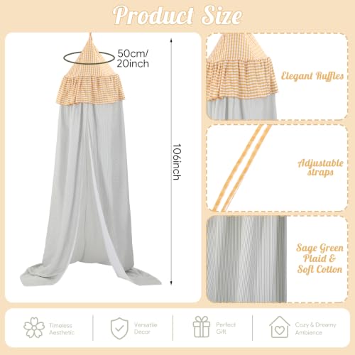 Large Cotton Bed Curtains with Ruffle