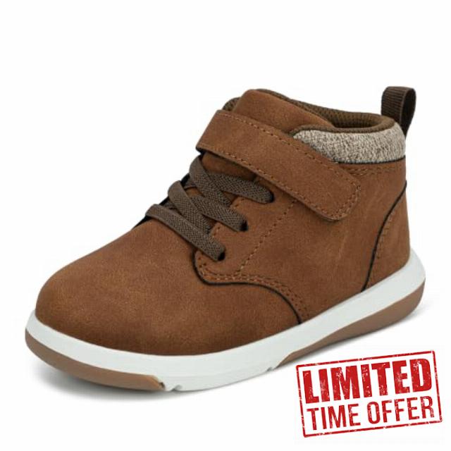 SKYWHEEL Toddler Boy Shoes High Top Sneakers Ankle Boots Kids Casual Shoes                                                          Water and Stain Resistant Wide Opening Hook and Loop Easy On and Off Wide Toe Box Ankle Boots Lightweight Flexible Non-Slip