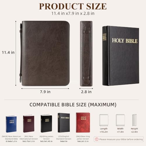 Large PU Leather Zippered Case with Handle