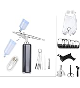 YRHOT Portable Airbrush Compressor, 50-70PSI Stepless Adjustable High Flow Airbrush Compressor Ki...