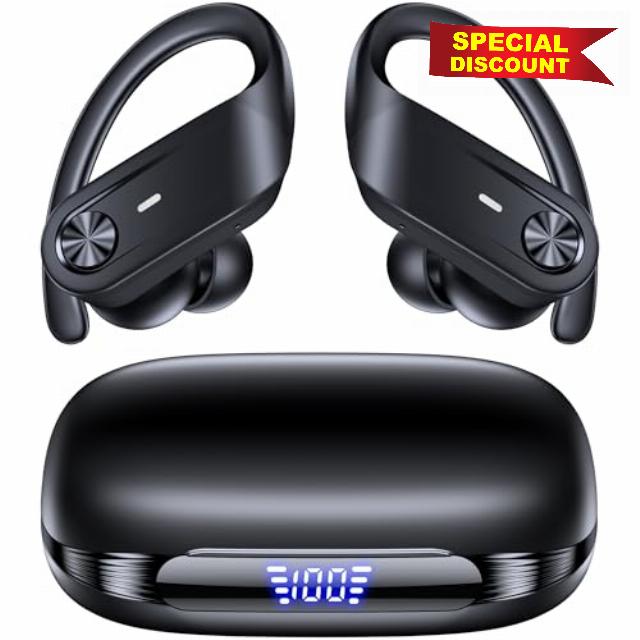 Hybrid Active Noise Cancelling Wireless Ear Buds 80 Hrs Playtime Hi-Res Stereo Quality Bluetooth Earbuds with Transparency Mode Headphones Bluetooth Earhooks ANC Earphones for Work Sports Travel