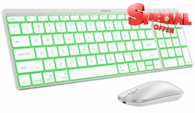 seenda COS64-2 Pro Bluetooth Keyboard Mouse Combo for Mac
