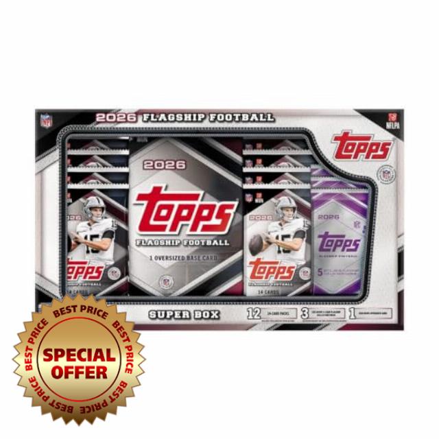 Topps 2026 NFL Flagship Football Trading Card Super Box