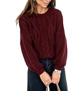 BTFBM Womens Sweaters Long Sleeve Crew Neck Lightweight Sweater 2026 Fall Casual Loose Fit Solid ...