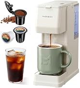TWOMEOW Single Cup Coffee Maker, Hot and Iced for K-cup Pods and Grounds | Compact Mini Size, Qui...