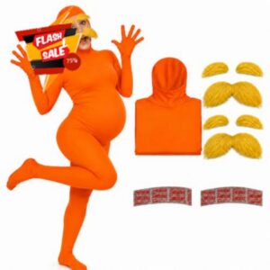 Orange Stretchy Halloween Bodysuit