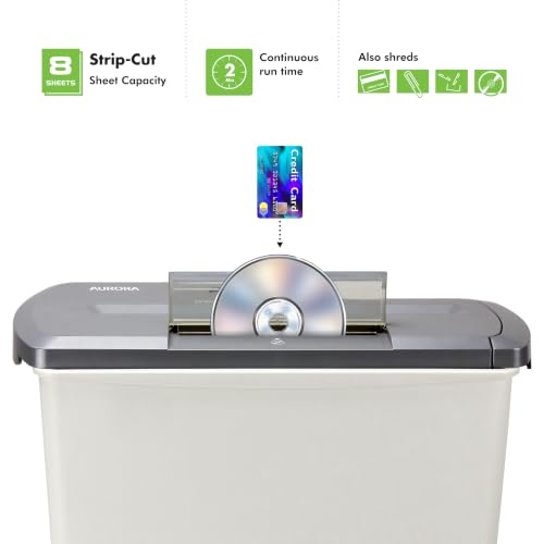 CD & Credit Card Shredder with 3.2 Gallon Baske