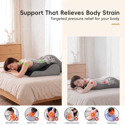 Prone Pillow for Neck Back Waist Support