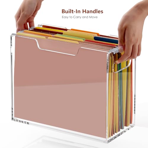 Large Capacity File Bin Crate Magazine Rack for Cabinet Office Home School Work