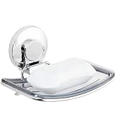 LEVERLOC Soap Dish Soap Holder For Shower Double Layer Suction Cup Wall Mounted NO-Drilling Self ...