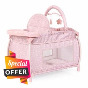 Bayer Design: Doll Multi-Bed - Soft Pink & Polka Dot - Sleep Playpen