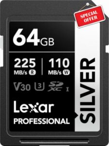Lexar 64GB Silver SD Memory Card