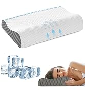 SUFOR Memory Foam Cooling Bed Pillows for Sleeping, Ergonomic Cervical Pillow for Neck and Should...