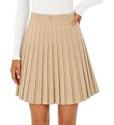 sohita Pleated Sweater Mini Skirts for Women Winter Skirt Knit Skirt | Classy Womens Pleated Skir...