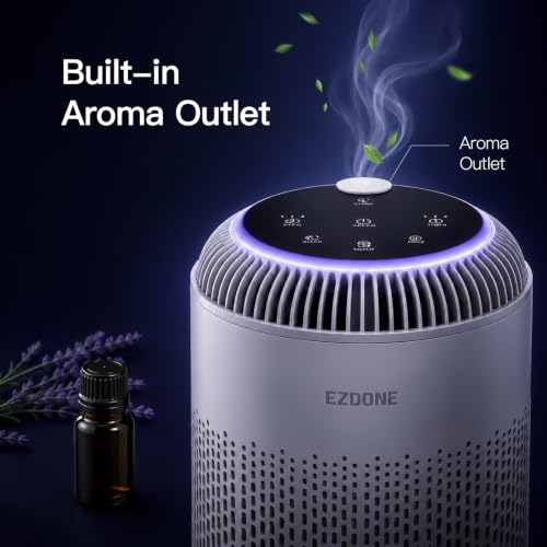 H13 HEPA Air Purifier with Aroma Tray For Dorm Rooms & Home Offices up to 377 Sq Ft