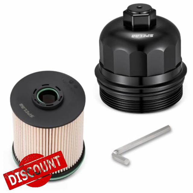 TP1015 Fuel Filter and Housing Cap for Duramax 6.6L L5P 2017–2024                                                          6061-T6 Billet Aluminum