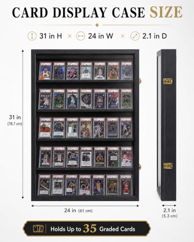 black frame and two metal clasps. Non-locking; cards not included.
