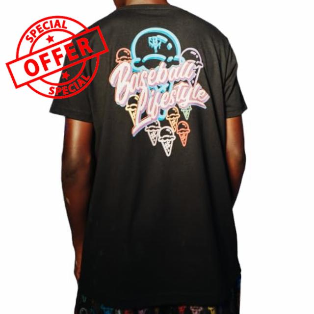 BL101 Youth Ice Cream Baseball Graphic Tee for Boys Sizes YS-YXL                                                          60% cotton / 40% polyester