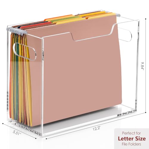Clear Desktop File Folder Holder with Handles