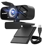 TRAUSI Webcam 1080P with Built-in Mic, Wide Angle & Privacy Cover for PC/Laptop, Plug & Play USB ...